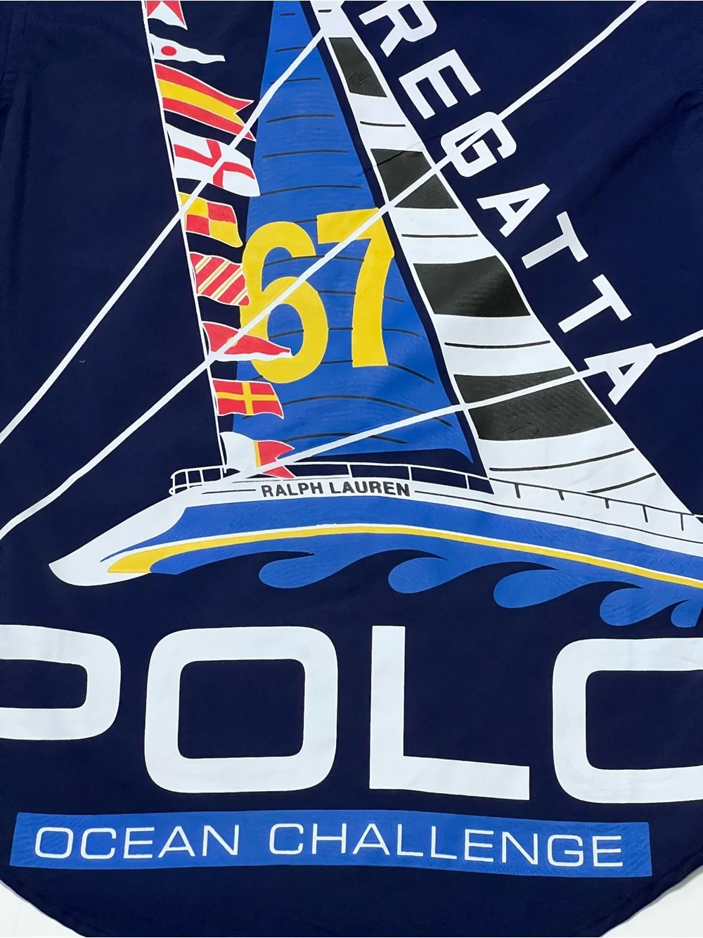 Ralph Lauren Boys L 14/16 Shirt Regatta Polo Ocean Challenge Performance Sailing